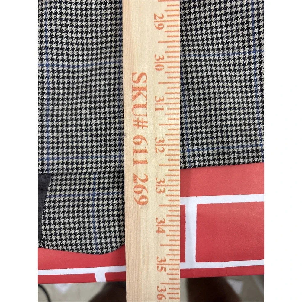 Brooks Brothers  Blazer Sport Coat Mens 44R Wool Houndstooth Tweed Made In Italy